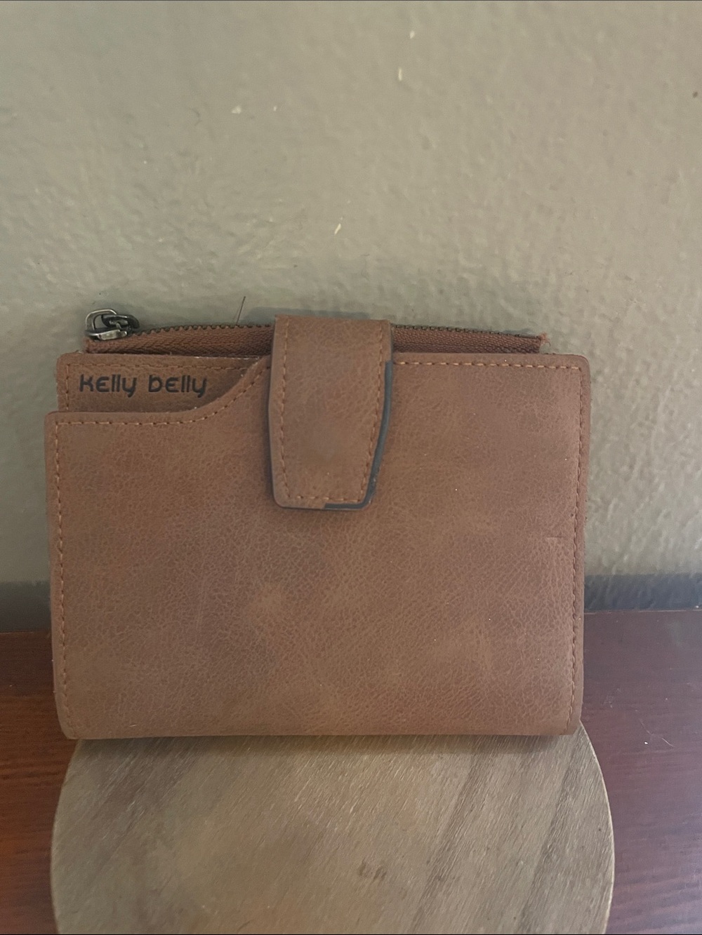 Kelly Belly Tan Leather Wallet